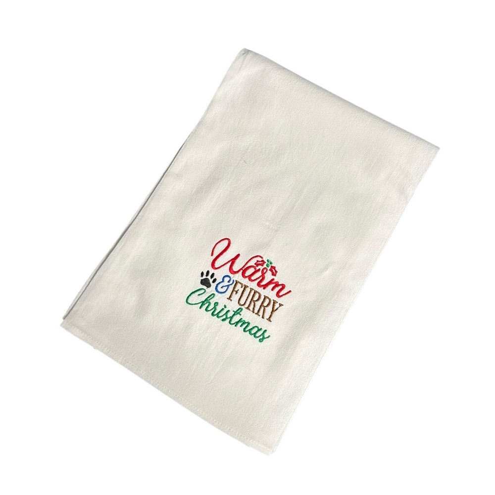 Handmade embroidered kitchen towel